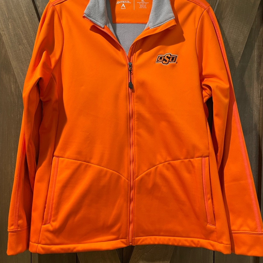 Antigua Orange OSU Full-Zip Jacket